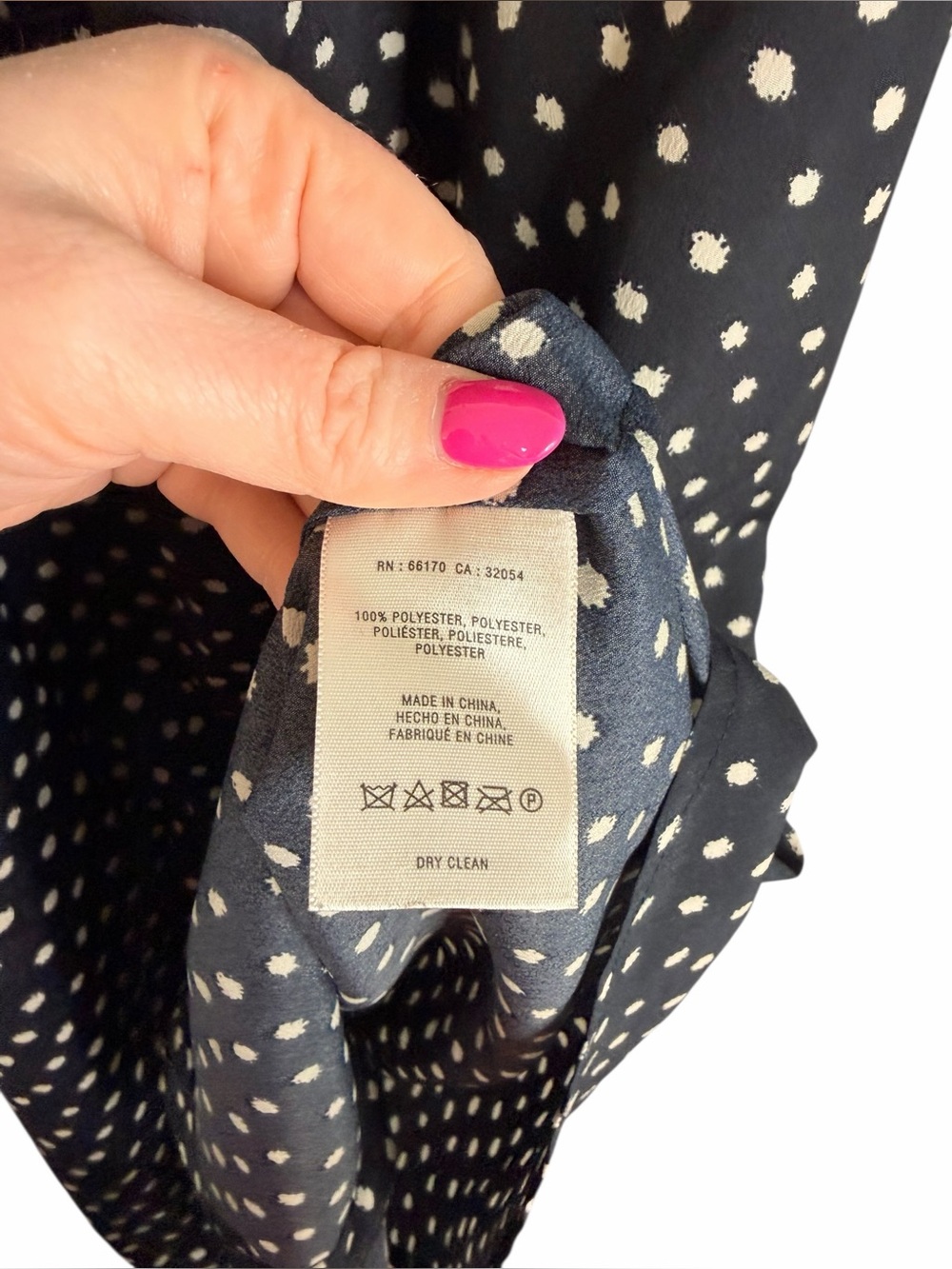 Anthropologie Maeve Navy Button Down Shirt Dress Polka Dot Belted Women's Small - Picture 7 of 11